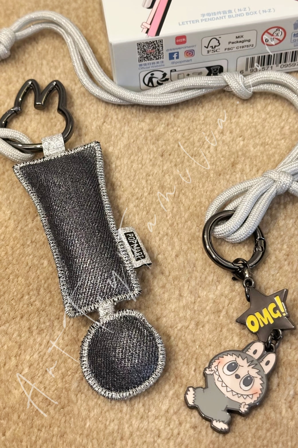 Popmart The Monsters Labubu Pin For Love Series Letter Pendant !(Secret)