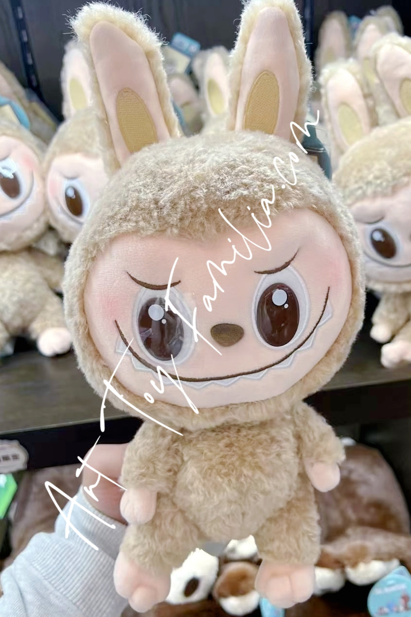 Popmart The Monsters Labubu Pop Land Plush Doll Light Brown