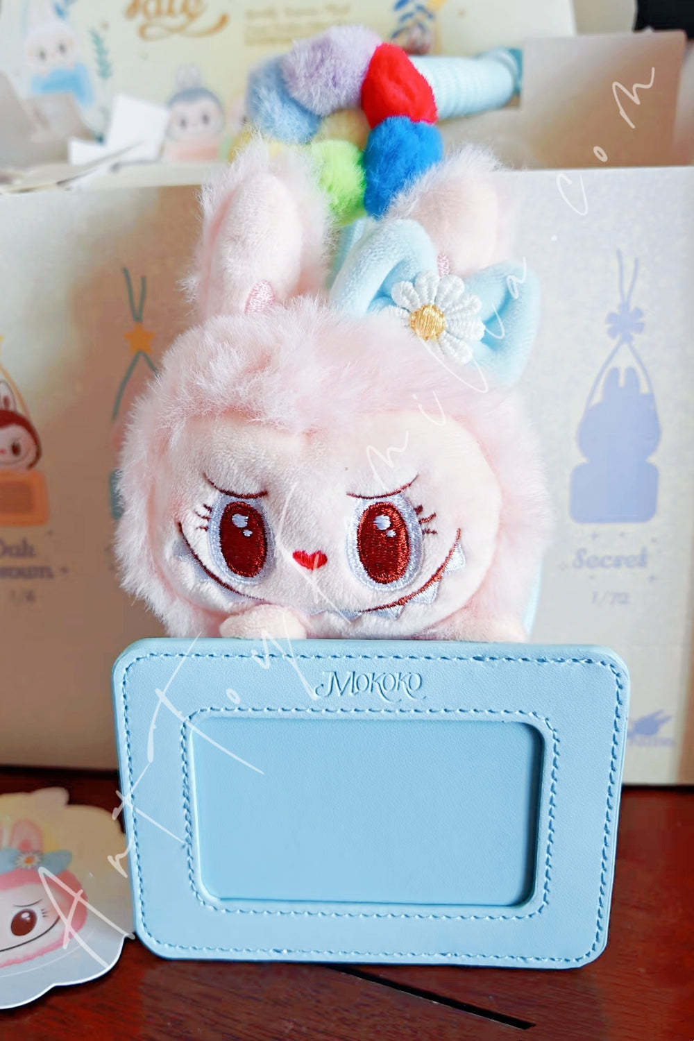 Popmart The Monsters Labubu Twinkly Fairy Tale Series Sparkly Surprise Plush Card Holder Mokoko Pink(Secret)