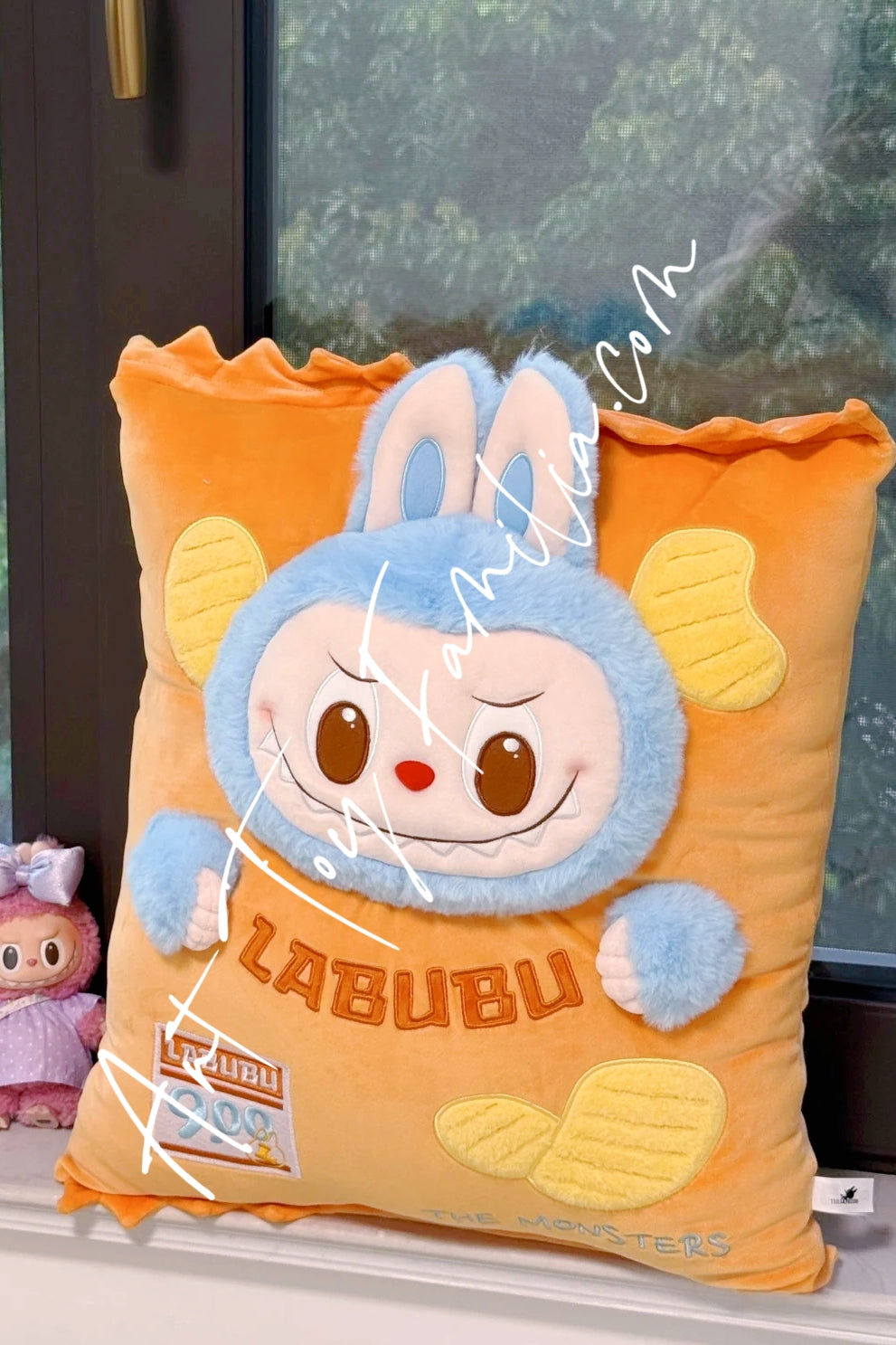 Popmart The Monsters Labubu Wacky Mart Series Pillow(Chips) 1
