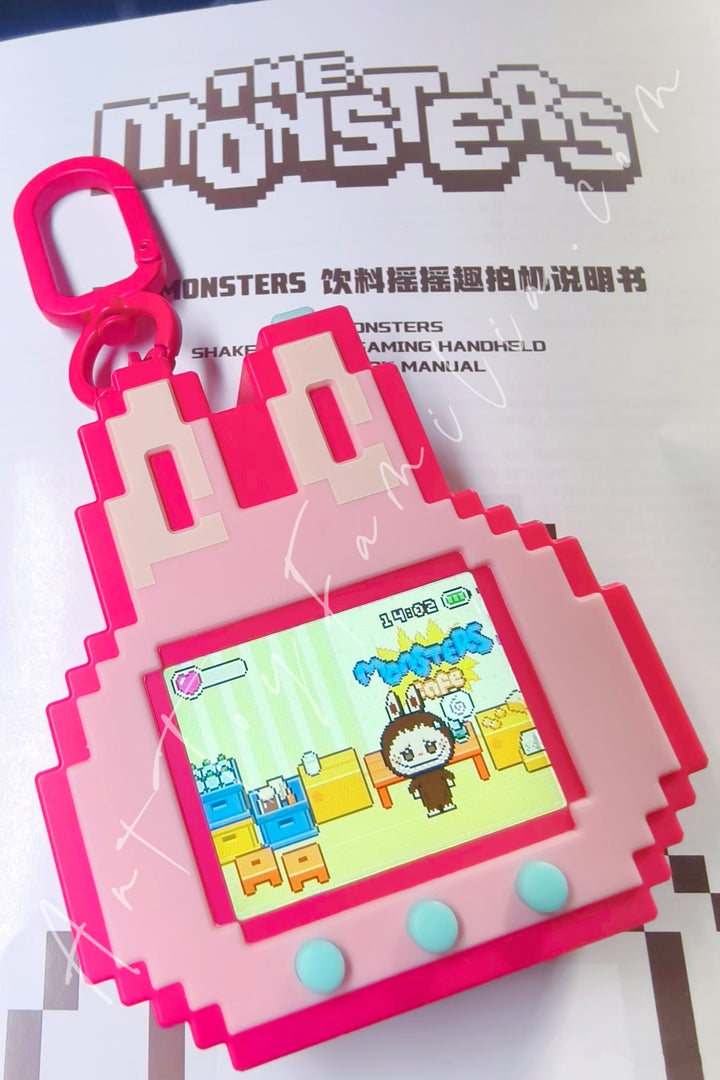 Popmart The Monsters Shake A Drink Gaming Handheld Peach (Secret)