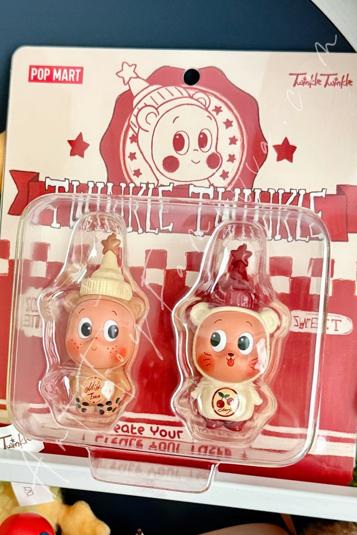 Popmart Twinkle Twinkle Create Your Taste Series Bubble Milk Tea & Cherry Iced Tea Figurine
