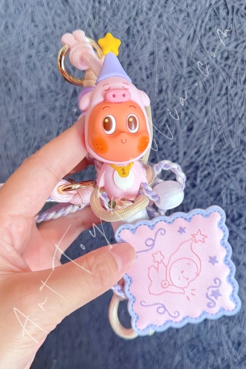 Popmart Twinkle Twinkle Farm Tales Series Long Hanging Cord Necklace Blind Box Pure Piggy