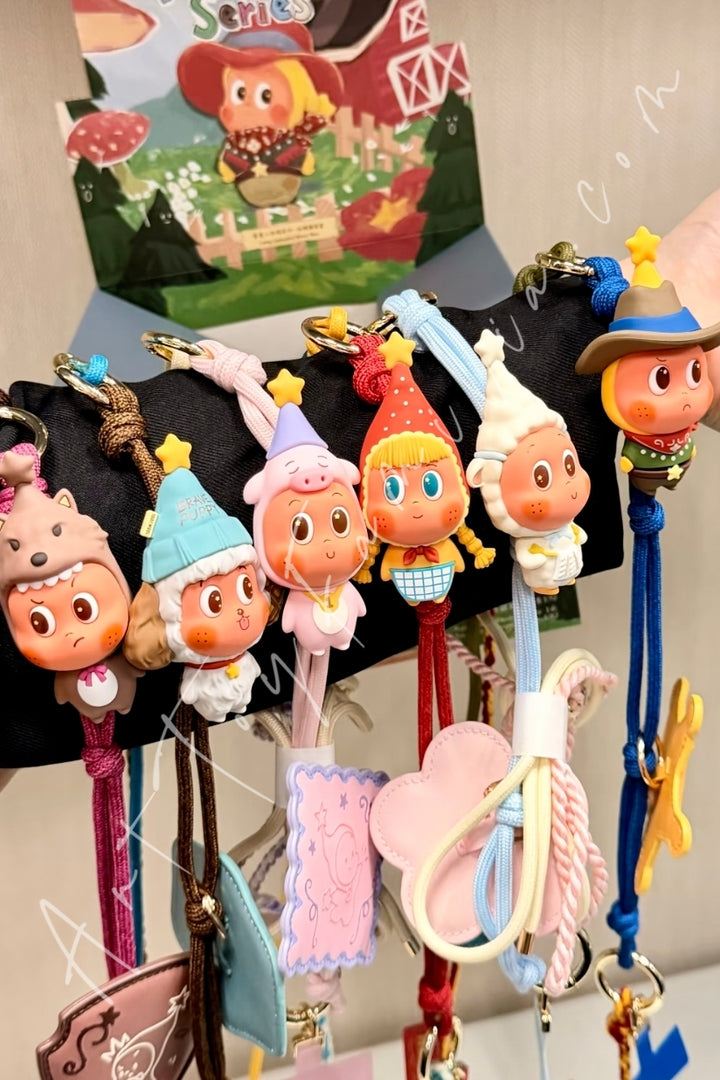 Popmart Twinkle Twinkle Farm Tales Series Long Hanging Cord Necklace Blind Box Sealed Full Set