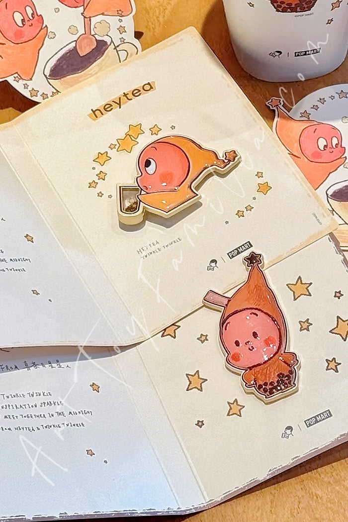 Popmart Twinkle Twinkle × Hey Tea Series Metal Badge