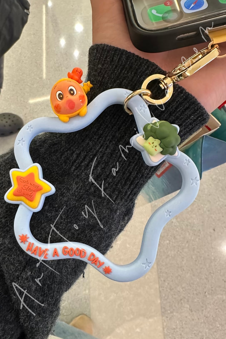 Popmart Twinkle Twinkle Live the Ordinary Series Phone Ring Blind Box Eat Well Sleep Well