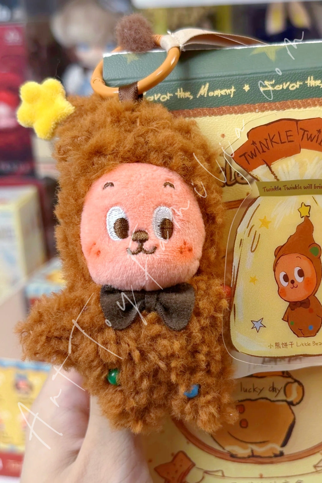 Popmart Twinkle Twinkle Savor The Moment Series-Fresh-Baked Mini Cookies Plush Pendant Little Bear Biscuit(Secret)