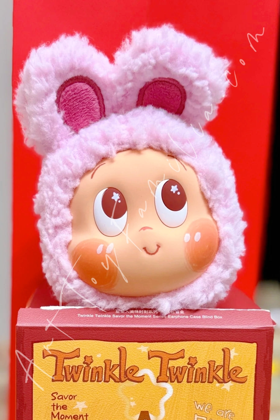 Popmart Twinkle Twinkle Savor The Moment Series Earphone Case Strawberry Rabbit