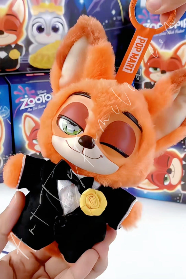 Popmart Zootopia Ace Duo Series Plush Pendant Gala Nick