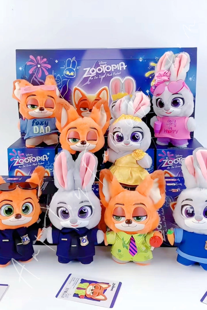 Popmart Zootopia Ace Duo Series Plush Pendant Sealed Full Set