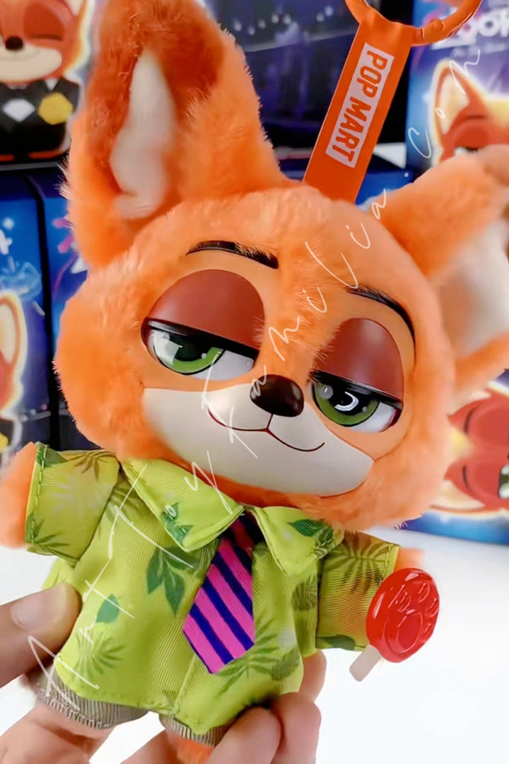 Popmart Zootopia Ace Duo Series Plush Pendant Streetwise Nick