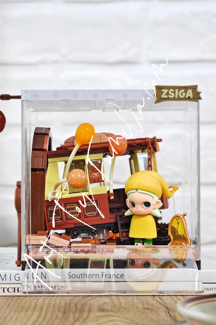 Popmart Zsiga Walking Into The Forest Series Blocks Figurine Time Train