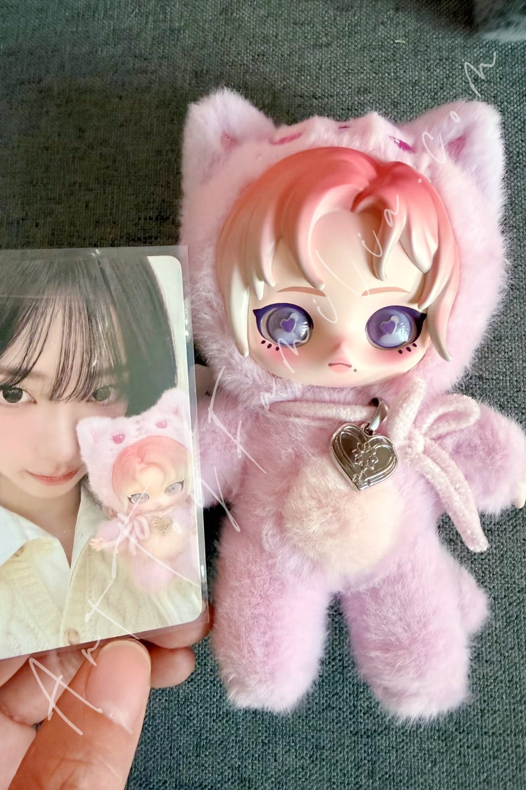 POP MART - aespa Fluffy Club Series Vinyl Plush Doll Pendant Jelly KARANGI - KARINA VER.(Secret)