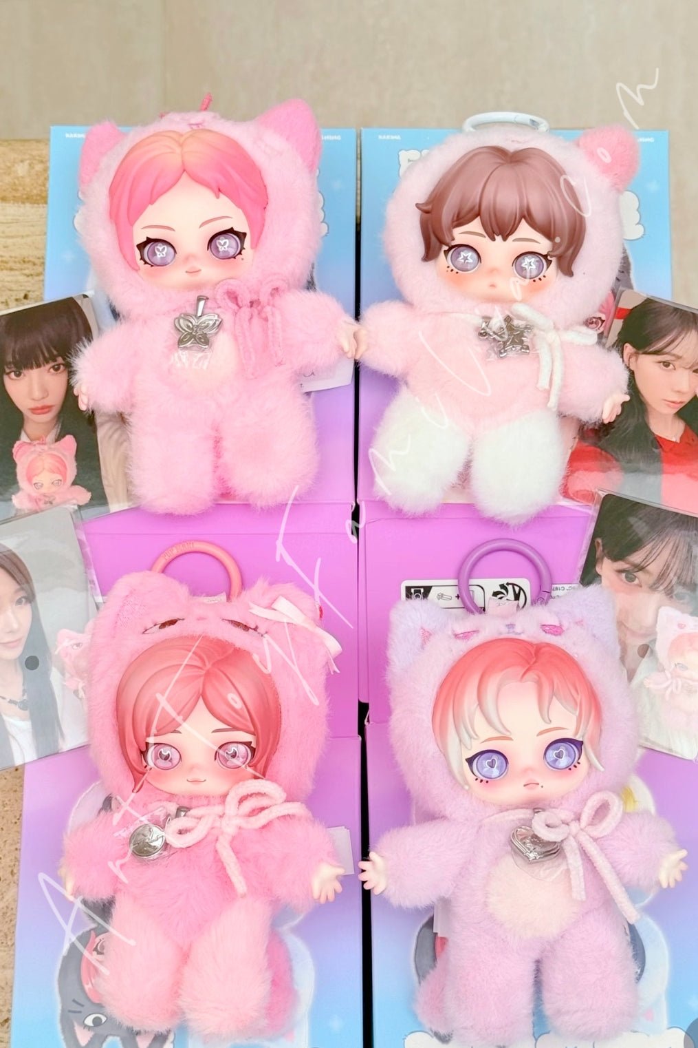 POP MART - aespa Fluffy Club Series Vinyl Plush Doll Pendant Sealed FullSet(4 Figures)