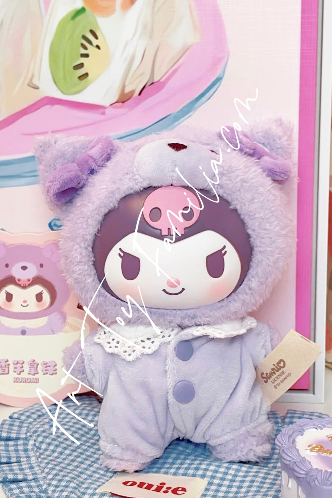 Sanrio Characters Latte Baby Series Vinyl Plush Doll Kuromi