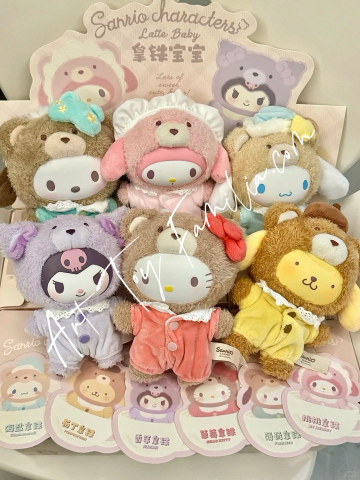 Sanrio Characters Latte Baby Series Vinyl Plush Doll Sealed Fullset