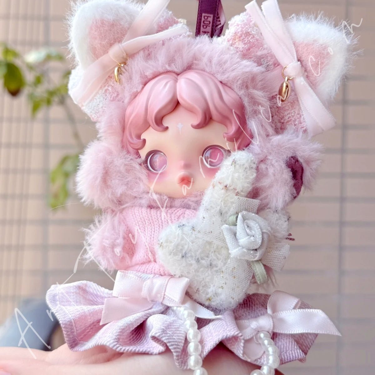Skullpanda Doll Cloth Peach-Fuzz Kitten Set – Art Toy Familia