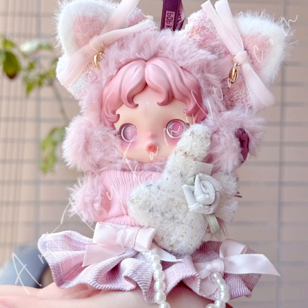 Skullpanda Cloth Peach-Fuzz Kitten Set