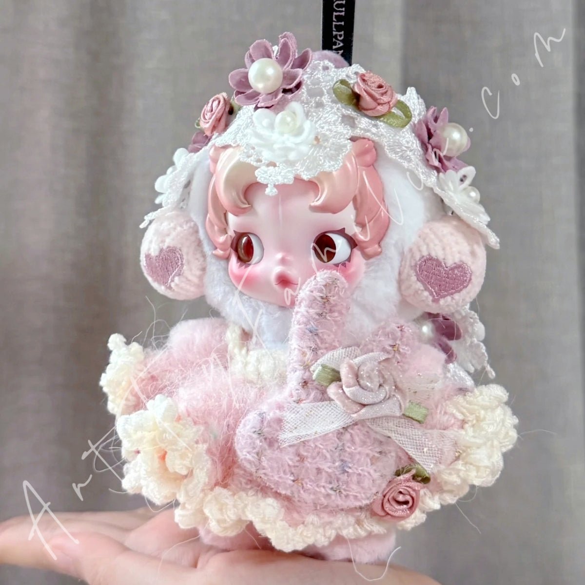 Happy panda 　Sov. フォックスファーパイピングベスト Skullpanda Doll Cloth Velvet Whisper Set – Art Toy Familia