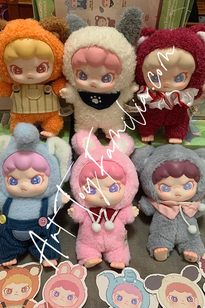 TNT Space dora animals vinyl plush doll series blind box 茸茸动物所搪胶毛绒塑封整合