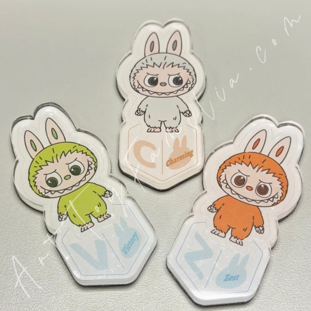 Art Toy Familia - The Monsters Blindbox Card DIY Fridge Magnet Kit V4 - 141 Style Card Ver.(3 pieces) - 整体款(3个) Kit Only Not Blindbox Card