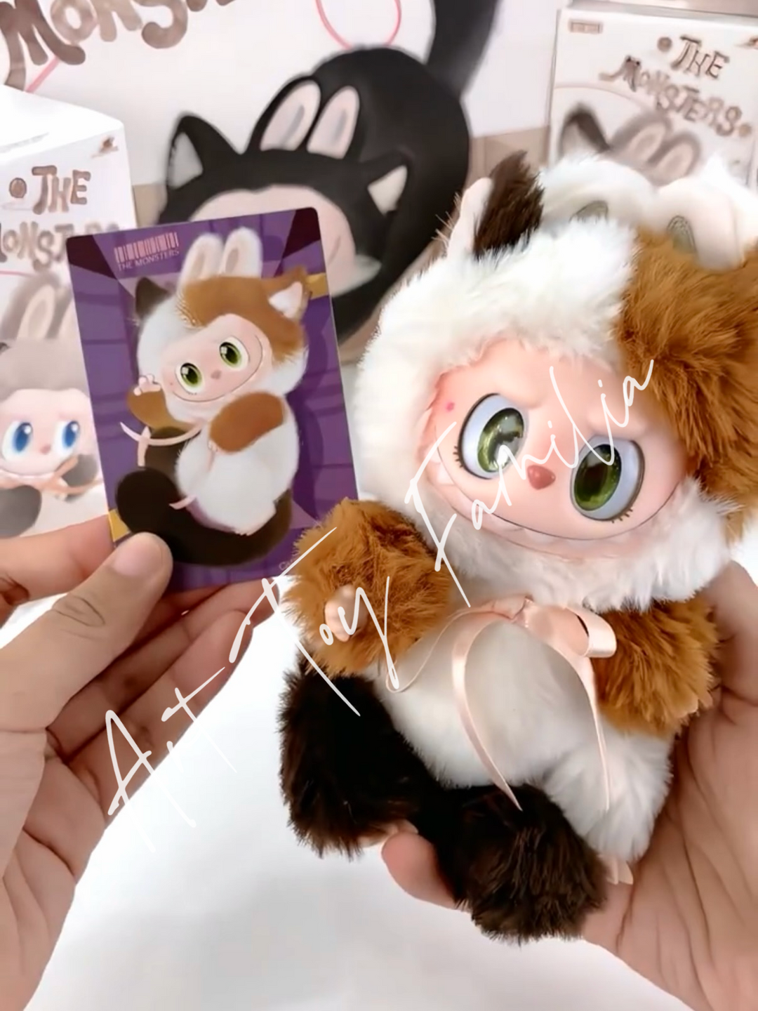 The Monsters Cat Mode On Series Vinyl Plush Pendant Calico kitty