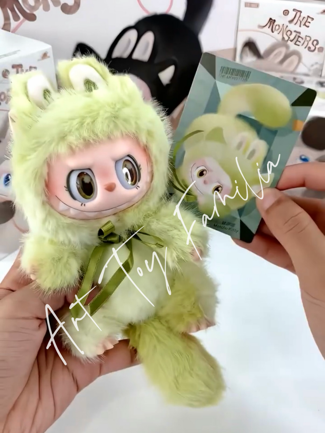 The Monsters Cat Mode On Series Vinyl Plush Pendant Matcha Kitty