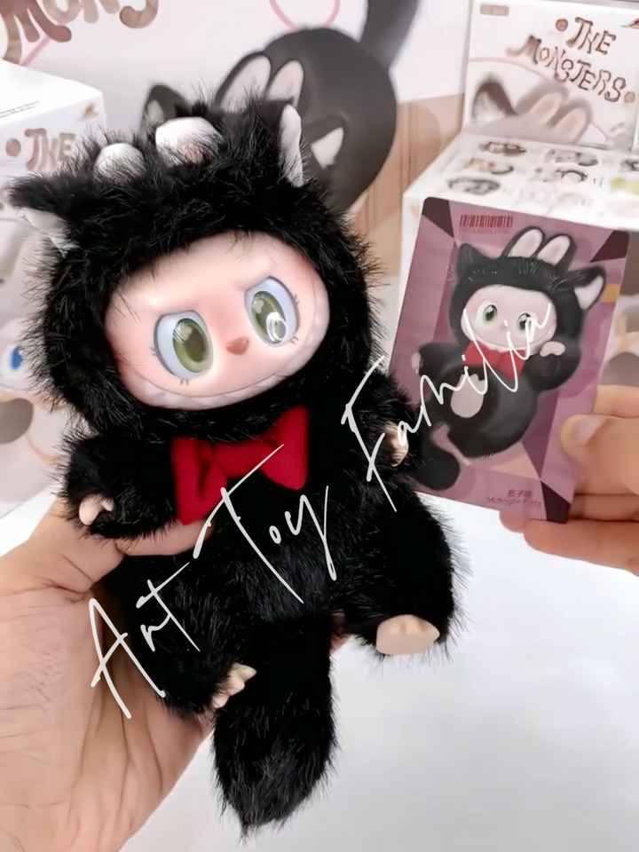 The Monsters Cat Mode On Series Vinyl Plush Pendant Midnight Kitty