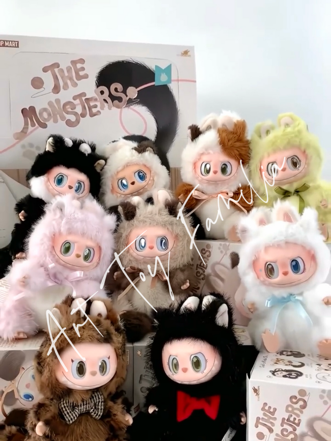 The Monsters Cat Mode On Series Vinyl Plush Pendant full set