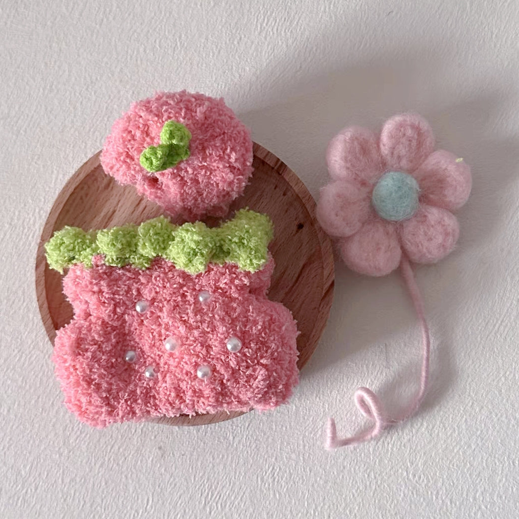 The Monsters Labubu Cloth Blossom StrawBerry Delight Set 3