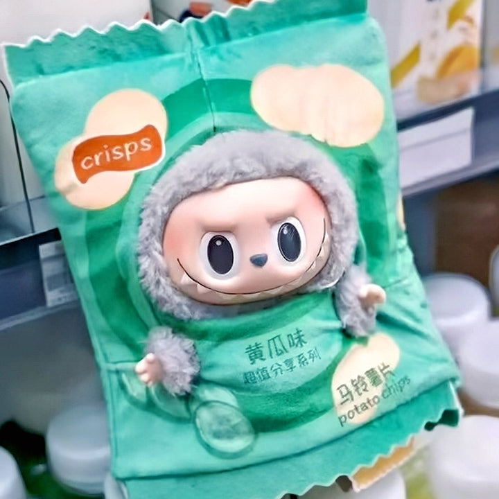 The Monsters Labubu Cloth Crispy Chip Sack Cutie Green