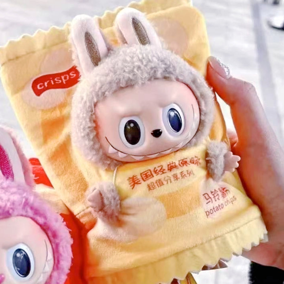 The Monsters Labubu Cloth Crispy Chip Sack Cutie Yellow