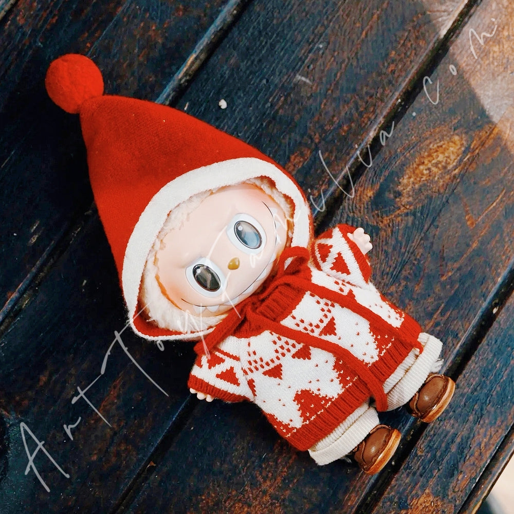 The Monsters Labubu Cloth Elf Fair Isle Sweater Set