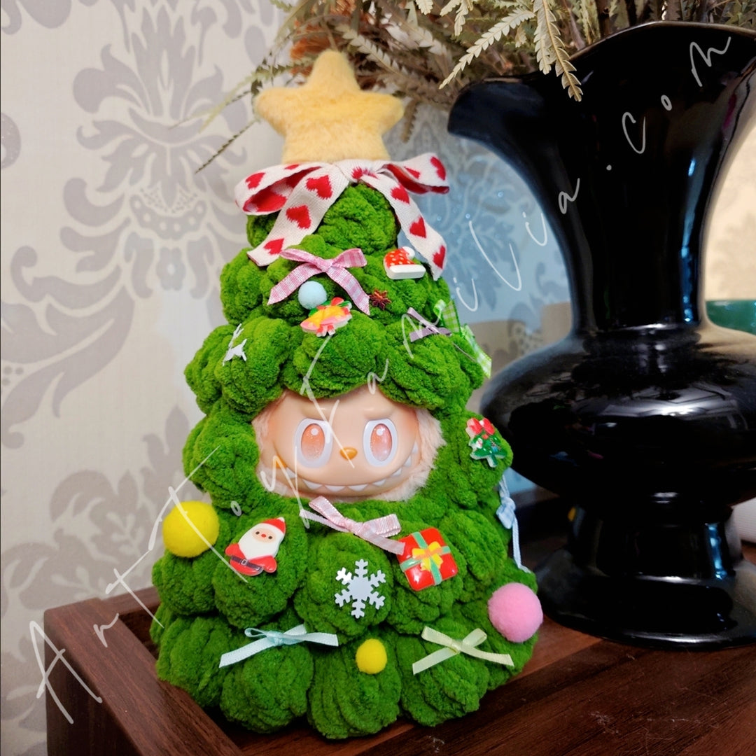 The Monsters Labubu Cloth Fluffy Christmas Tree Jumpsuit