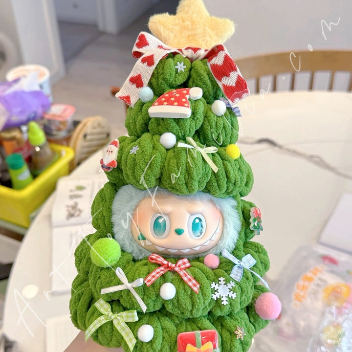 The Monsters Labubu Cloth Fluffy Christmas Tree Jumpsuit