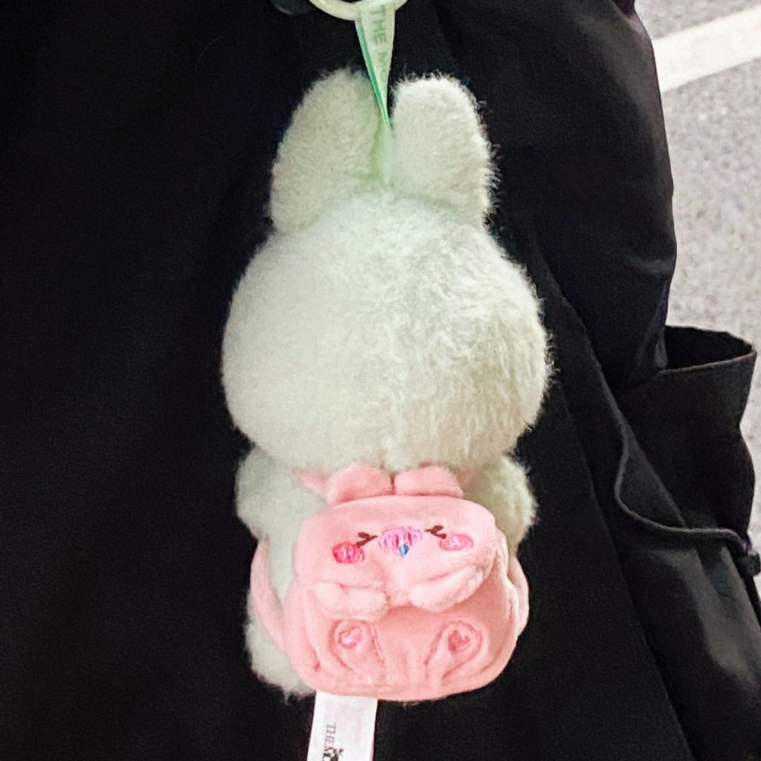 The Monsters Labubu Cloth Fluffy Pals Playtime Backpack Piggy