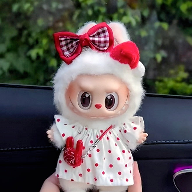 The Monsters Labubu Cloth Grace & Glee Ensemble Red