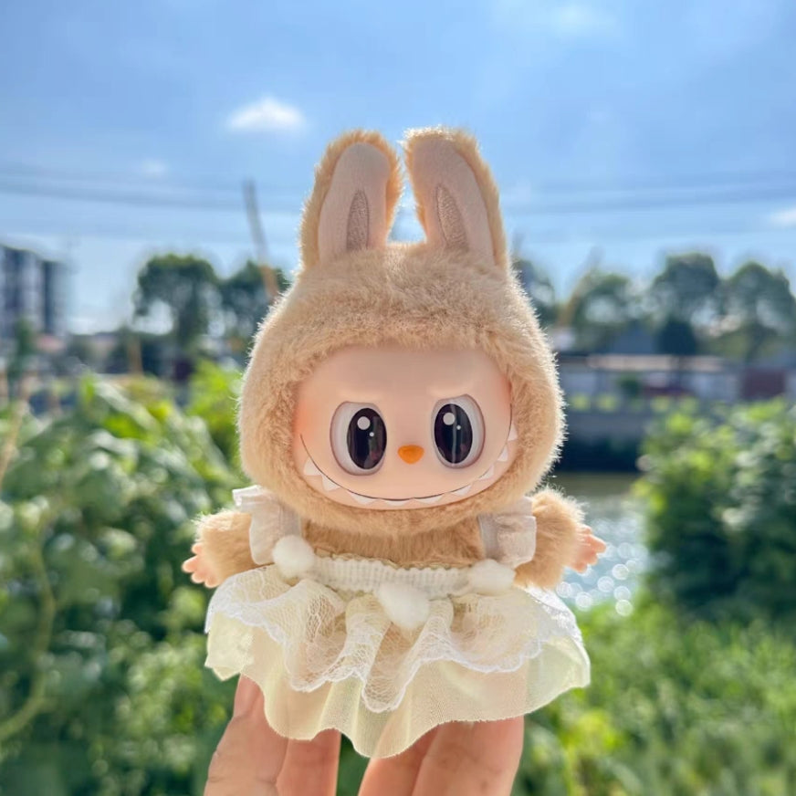 The Monsters Labubu Cloth Lovely Pompom Tulle Dress Yellow