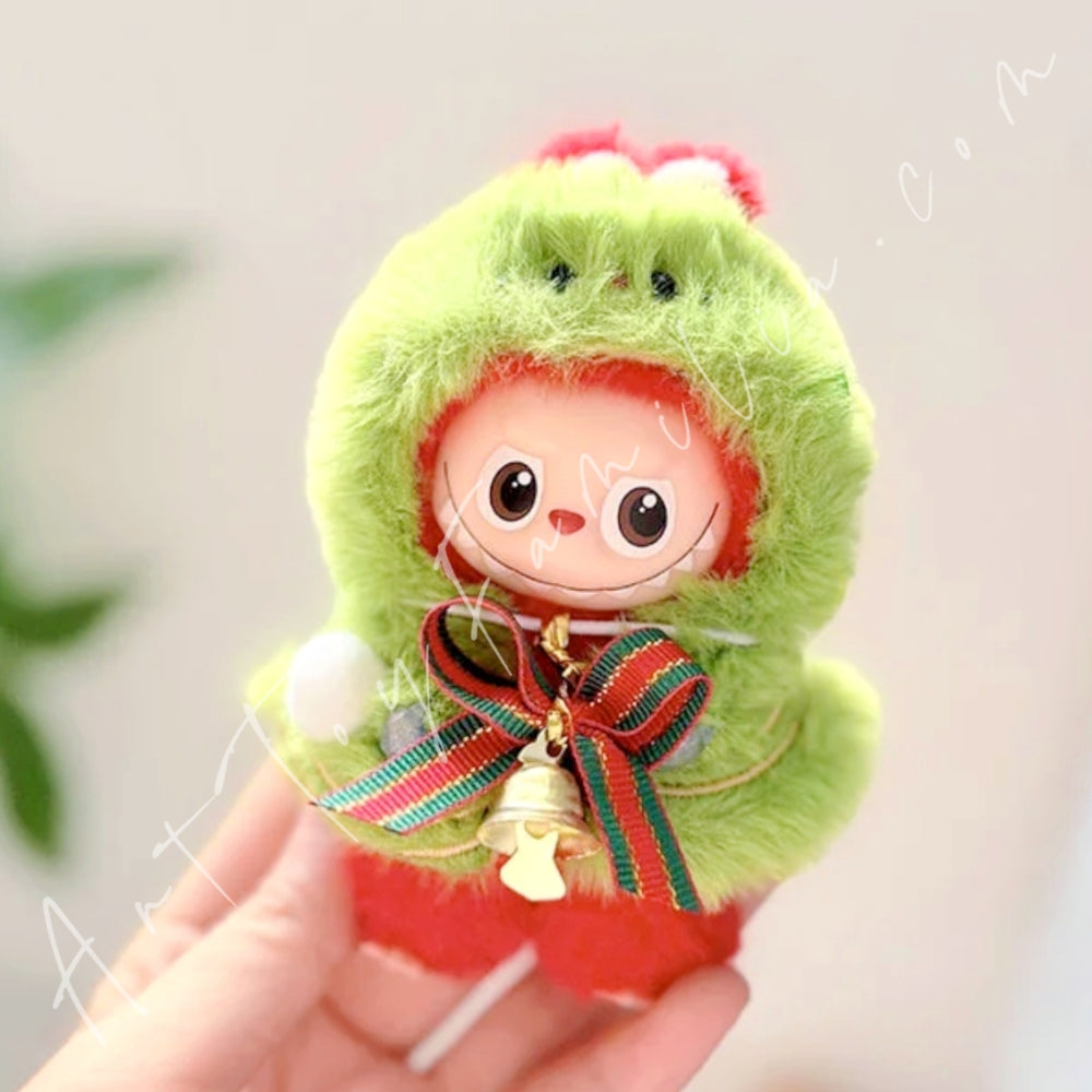 The Monsters Labubu Cloth Mini Christmas Elf Hooded Cape Christmas Tree