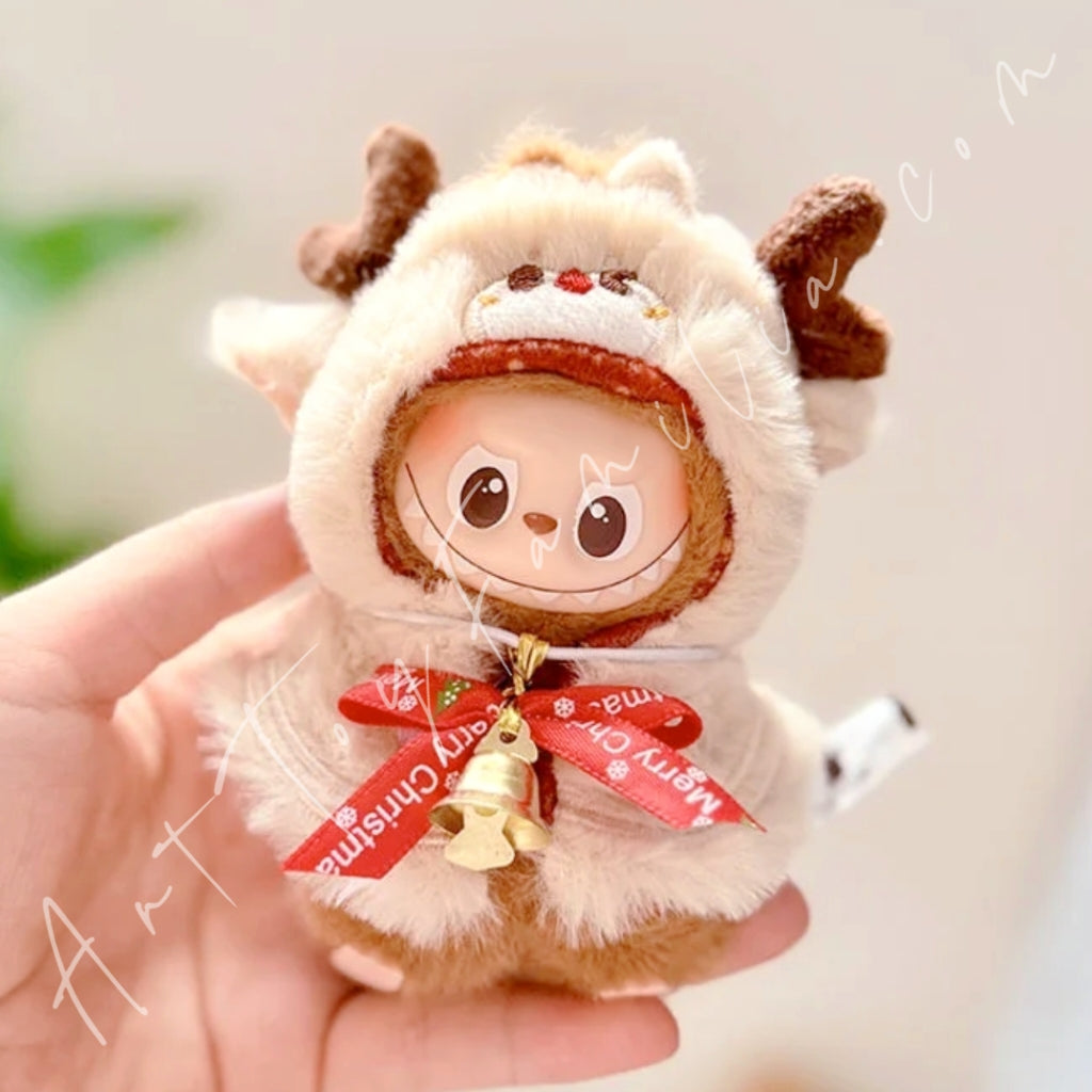 The Monsters Labubu Cloth Mini Christmas Elf Hooded Cape Reindeer