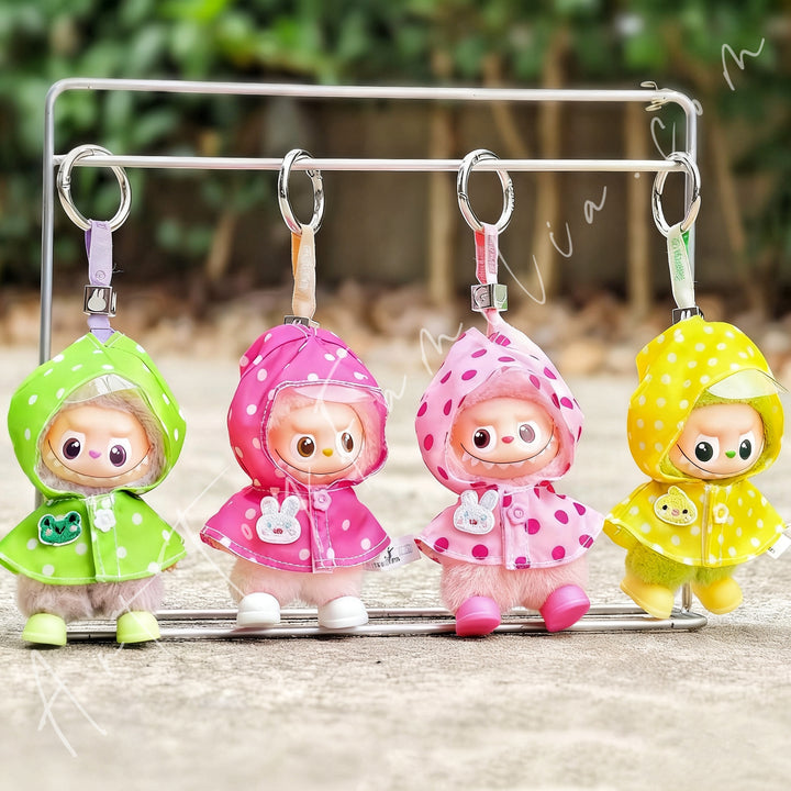 The Monsters Labubu Cloth Mini Colorful Animal Raincoat Set