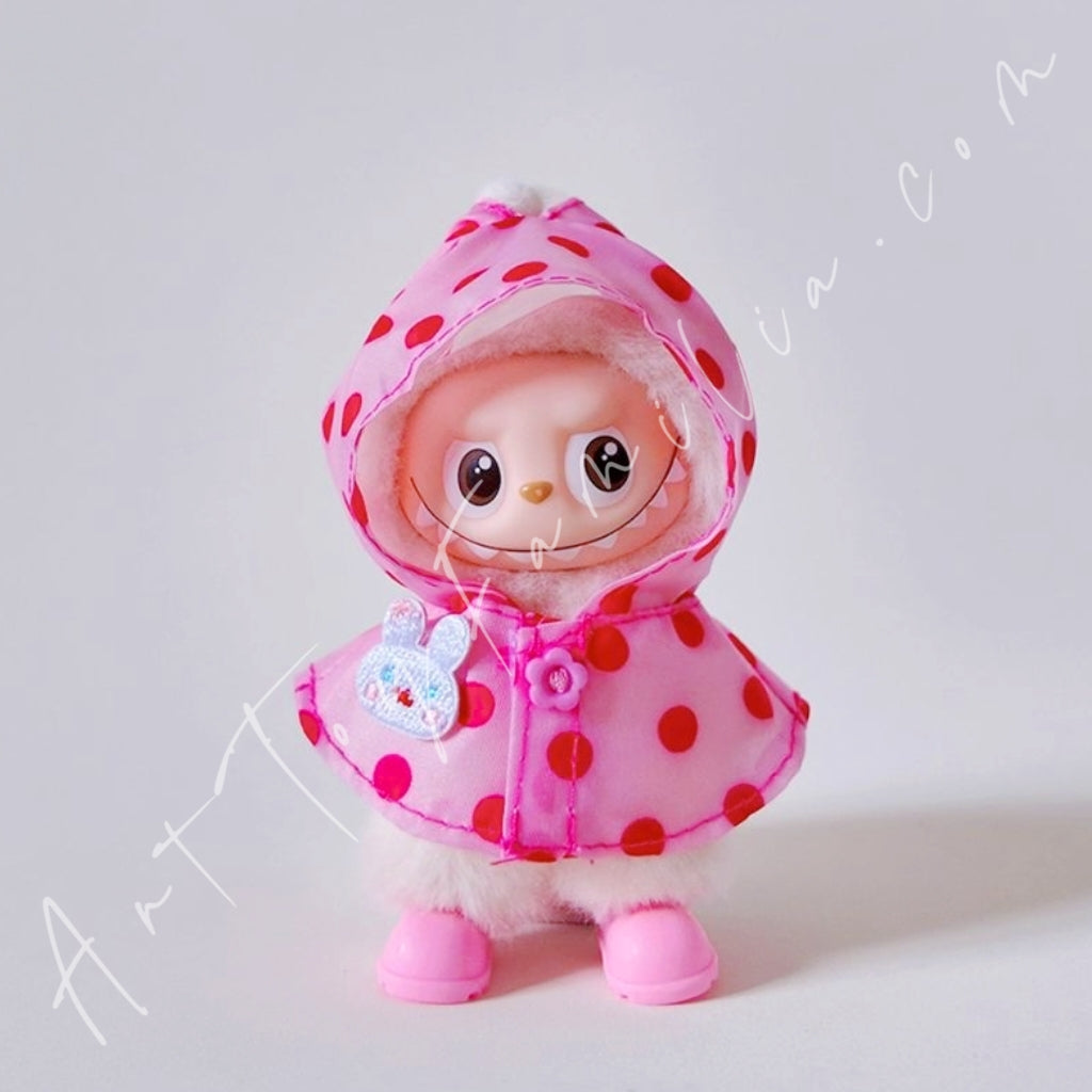 The Monsters Labubu Cloth Mini Colorful Animal Raincoat Set