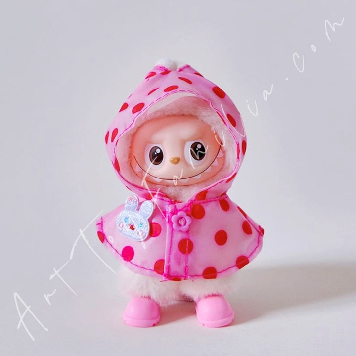 The Monsters Labubu Cloth Mini Colorful Animal Raincoat Set