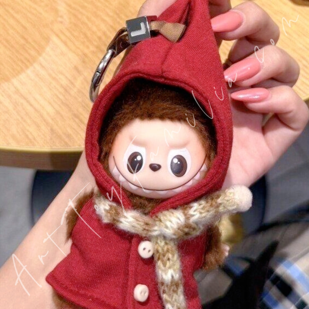 The Monsters Labubu Cloth Mini Enchanted Cloak Set Red