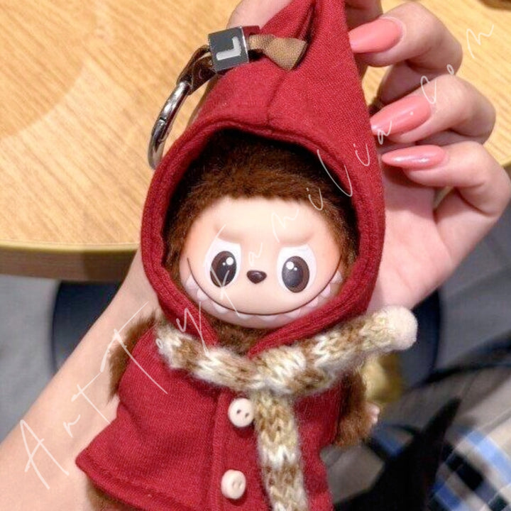 The Monsters Labubu Cloth Mini Enchanted Cloak Set Red
