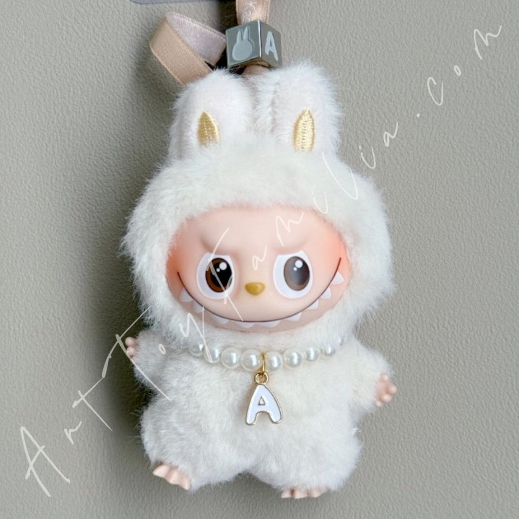The Monsters Labubu Cloth Mini Letter Necklace