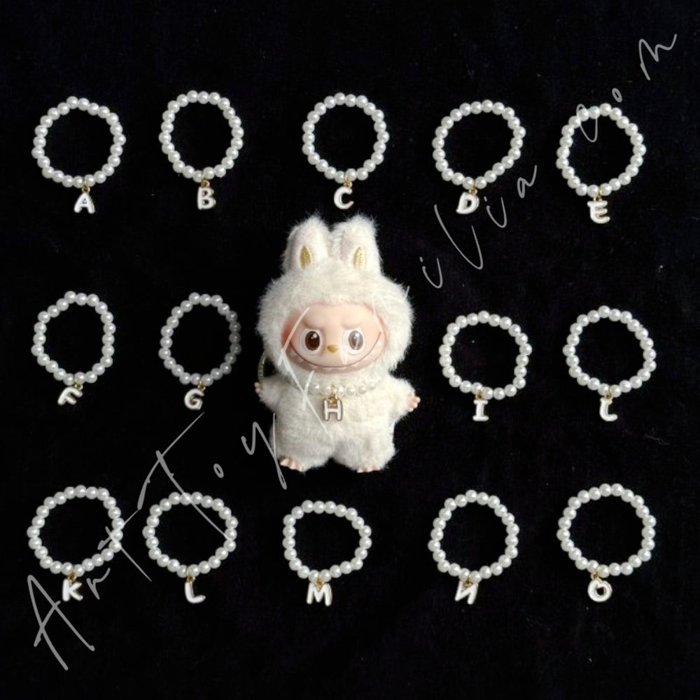 The Monsters Labubu Cloth Mini Letter Necklace