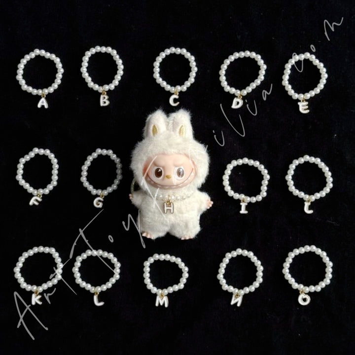 The Monsters Labubu Cloth Mini Letter Necklace