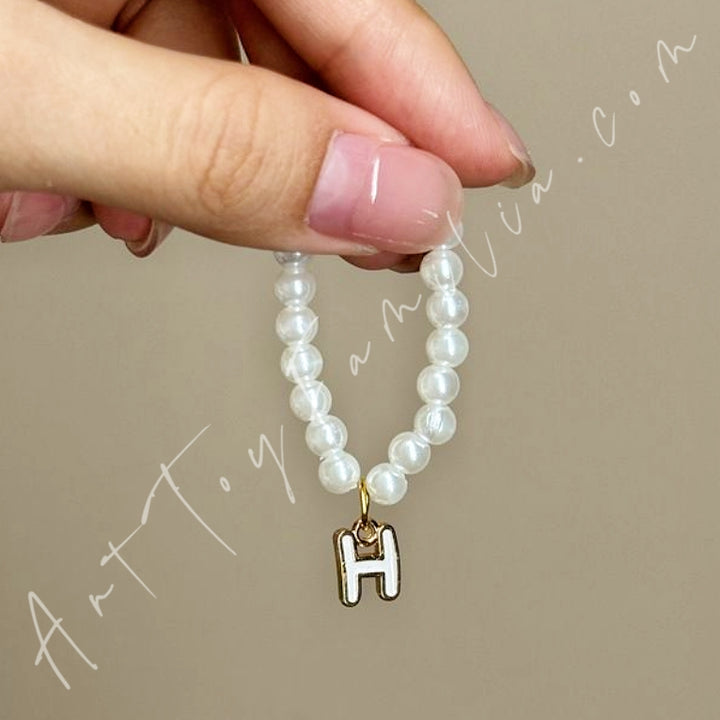 The Monsters Labubu Cloth Mini Letter Necklace H
