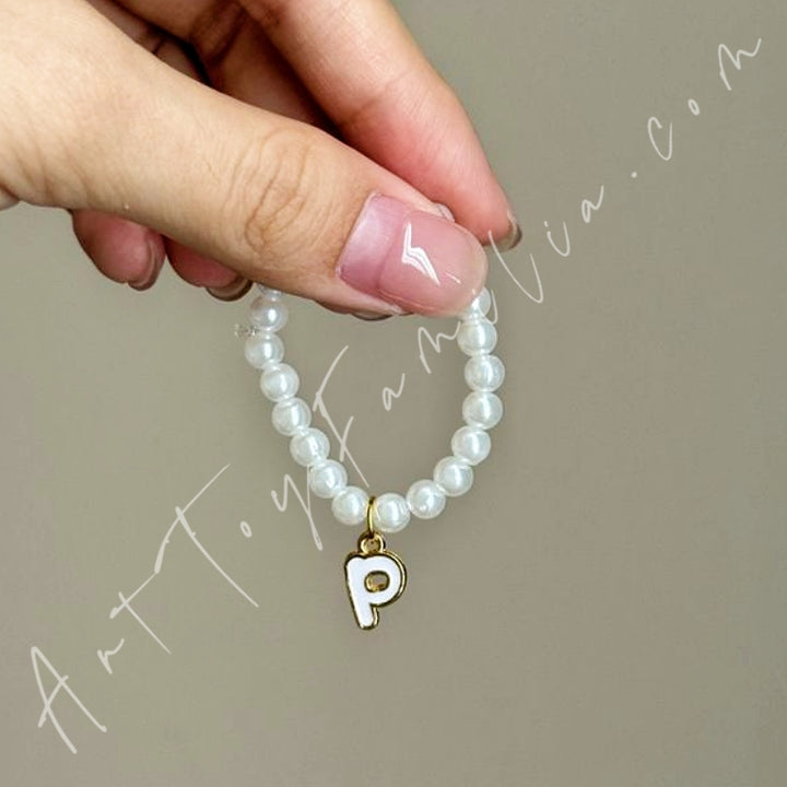 The Monsters Labubu Cloth Mini Letter Necklace P
